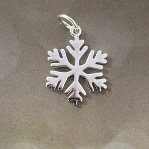 Snow Flake Jewellery: Silver Snowflake Charm - Andrea Spicer