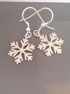 Silver Snowflake Earrings - Andrea Spicer