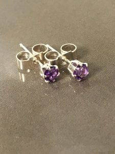 Amethyst Studs - Andrea Spicer