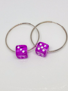 Earrings: Dice Hoops - Andrea Spicer