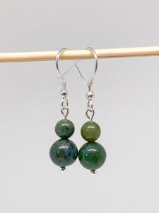 Earrings: Greenstone Bead Drops - Andrea Spicer
