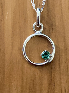 Silver Pendants: Tourmaline Pendant - Andrea Spicer