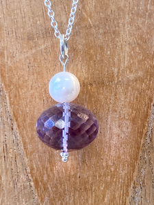 Pearl & Amethyst Pendant - Andrea Spicer