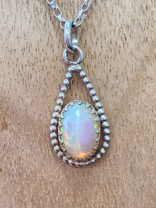 Silver Pendants: Opal Pendant - Andrea Spicer