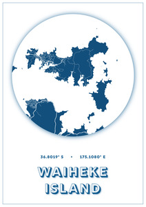 Waiheke Island Map Dot