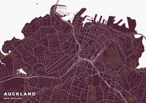 Products: Typography Map of Auckland