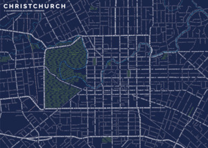 Products: Christchurch Street Typography Map