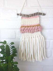 Mini Wall Hangings: Mini Wall Hanging - Mustard/Pink