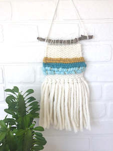 Mini Wall Hangings: Mini Wall Hanging - Mustard/Blue