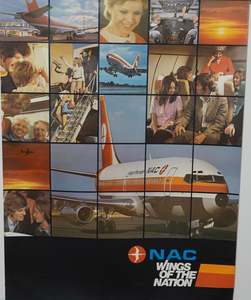 Stunning and rare NAC Travel Poster from the 1970's!
