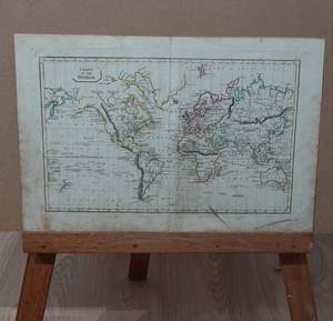 Maps Curiosities: Chart of the World, historic map dating from 1820