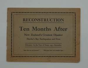 Maps Curiosities: Rare and important record of Hawke's Bay earthquake