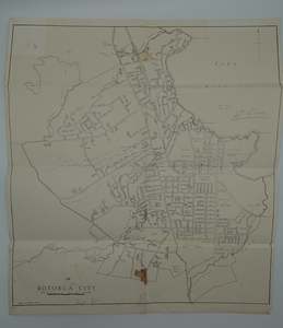 Rare vintage hand drawn Street map of Rotorua from 1965