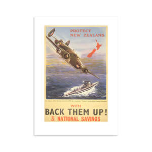 Historic WWII memorabilia...  Back Them Up II War Print A4