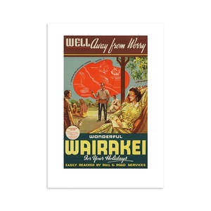 Wonderful Wairakei historic Tourist Print A4
