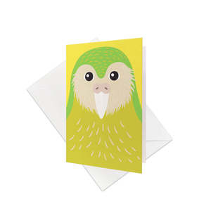 Stationery: Bright Kakapo - Mini Gift Card & Envelope