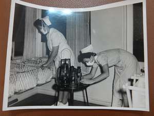 Rare historic NZ photography - the Maternity Ward, circa 1940s