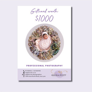 Products: Photography Giftcard value Angela Scott Photos