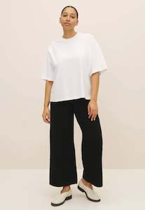 Tops: Oversized Boxy Tee - White