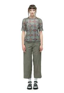 Tops: Puff Sleeve Tee - Many Beans Print