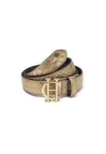 Belts: HC Classic Slim Belt - Champagne Croc