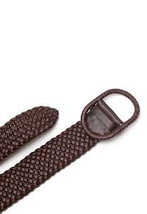 Belts: Braided Belt - Chocolate