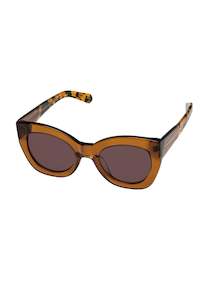 Karen Walker Eyewear: Northern Lights Sunglasses - Tan Crazy Tort