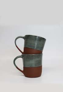 Saturday Ceramics: Mug With Handle 300ml - Forest Green/Terracotta
