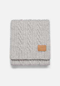 Vince: Airspun Cable Scarf - Steel