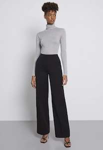 Silk Turtleneck Bodysuit - Grey