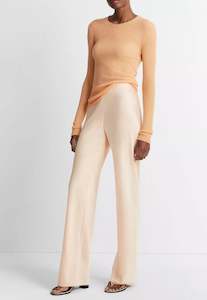 Vince: High Waist Satin Pant - Cantaloupe