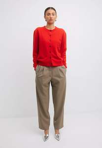 Farrah Knit Cardi - Lipstick Red