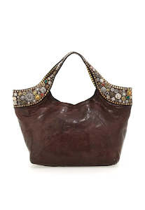 Shopping Bag Mix Studs - Brown