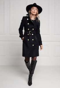 Trench Coats: Marlborough Trench Coat - Soft Navy
