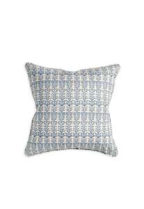 Santorini Azure Linen Cushion 50x50cm