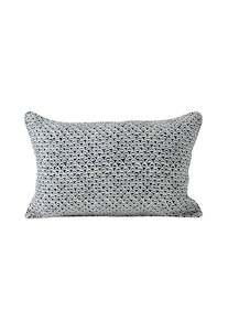 Moro Indian Teal Linen Cushion 35x55