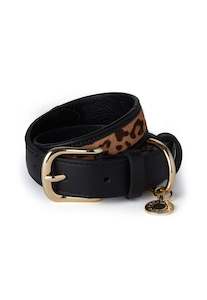 Pet Accessories: HC Classic Dog Collar - Black & Leopard Pony