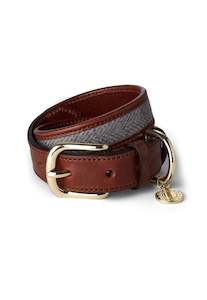 Pet Accessories: HC Classic Dog Collar - Chestnut & Tweed