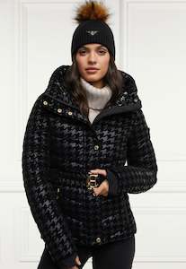 Vermont Puffer Jacket - Mono Houndstooth