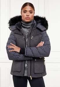 Ski Jacket - Mono Houndstooth