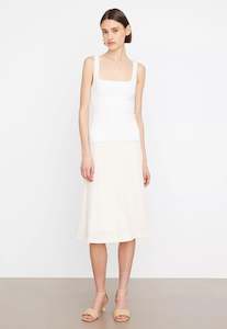 Vince: Square Neck Tank - Optic White