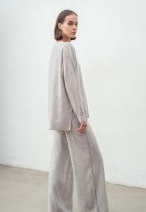N.177 Wide Leg Cashmere Pants - Polar