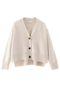 Aleger Cashmere: N.99 Cashmere Blend Cardigan - Shell