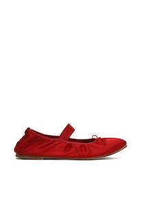 Sale Under 200: Ballet Flat - Chilli Satin