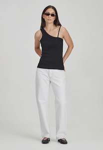 Fitted Asym Tank - Black