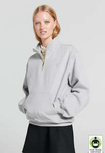 Sweaters Hoodies: Runaway Girl Zip-Up Sweatshirt - Grey
