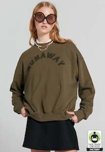 Runaway College Organic Cotton Crewneck Sweatshirt - Hunter Green