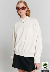 Runaway Girl Organic Cotton Crewneck Sweatshirt - Ecru