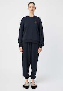 Sweaters Hoodies: Eamon Logo Crew - Midnight Navy