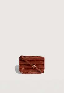Yu Mei: Mini Vi Pouch - Apricot Croc